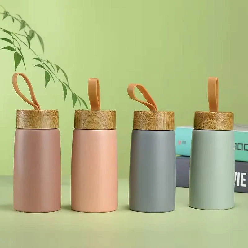 Water Bottle With Bamboo Lid